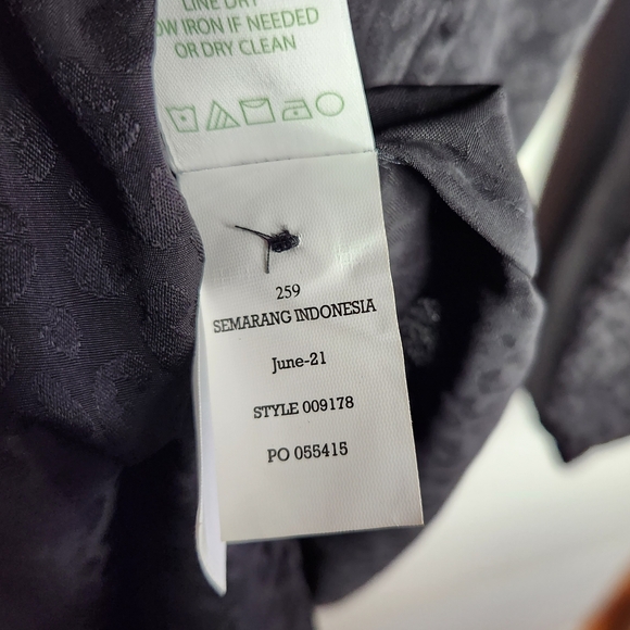 Lilly Pulitzer Hensley Top Blouse Leopard Jacquard Small Black Whimsigoth NWT - Picture 7 of 10